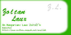 zoltan laux business card